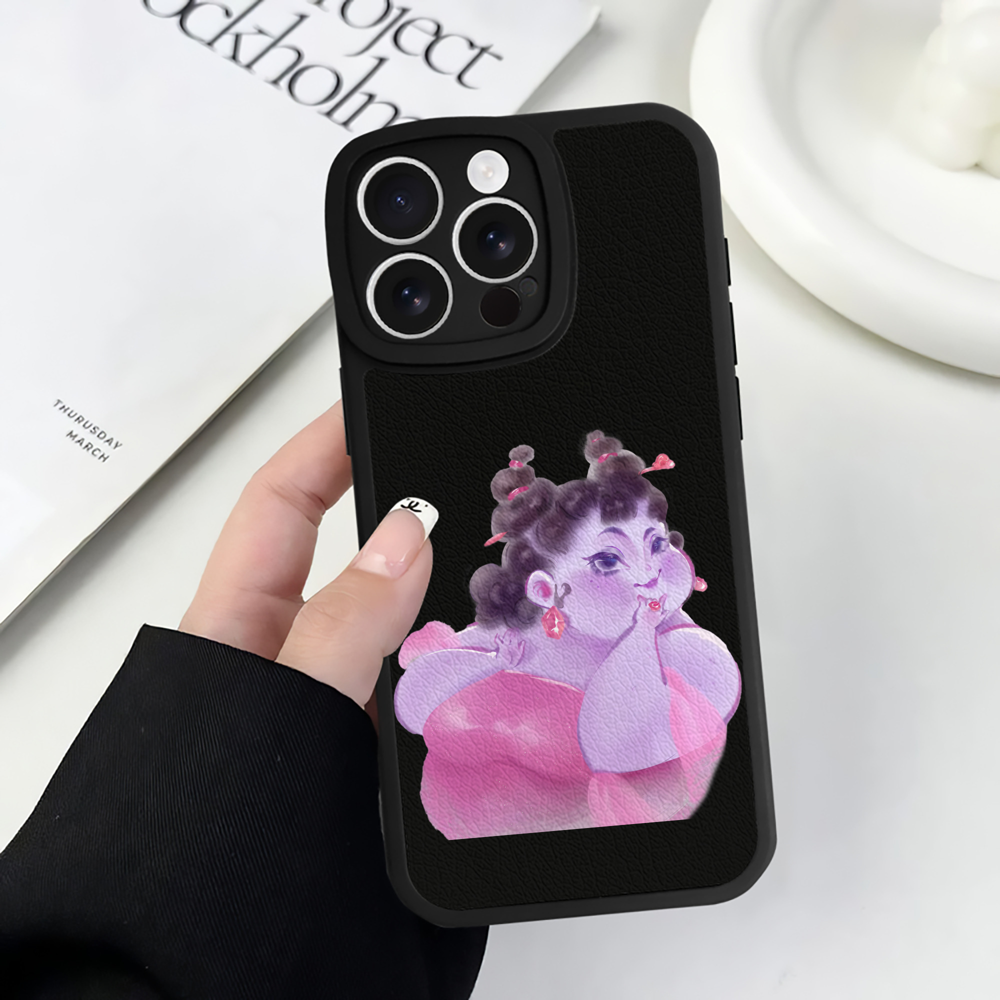 （画像用） Ne Zha 2 ナタ 魔童の大暴れ 【iPhone 16シリーズ対応】シリコンスマホケース（レザー調） 材質：シリコン